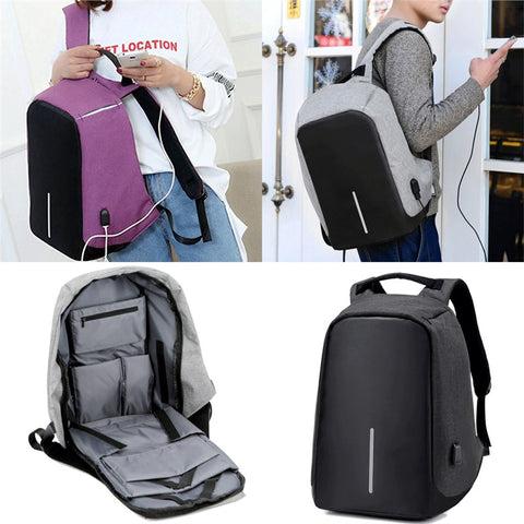 Anti-theft Backpack With USB Charge Port